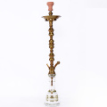 luxurious golden stainless steel shisha hookah